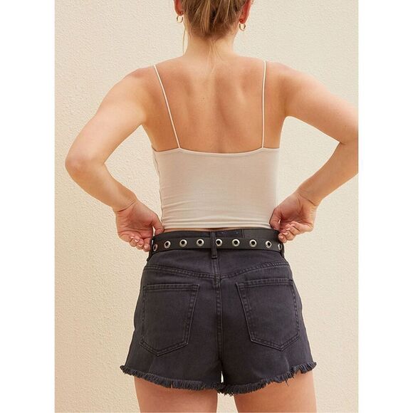 PacSun Black Ripped Vintage High Waisted Denim Shorts- NWT - Picture 8 of 11
